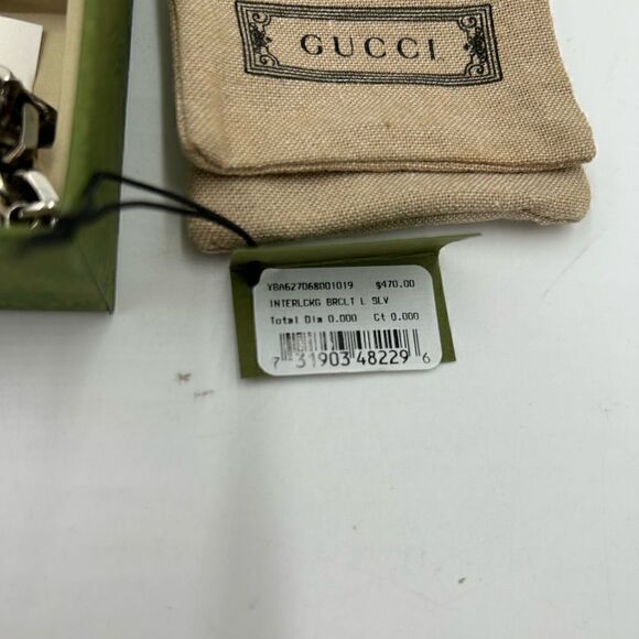 SOLD!!!!!!       Gucci interlocking G bracelet silver made in Italy - Picture 10 of 10